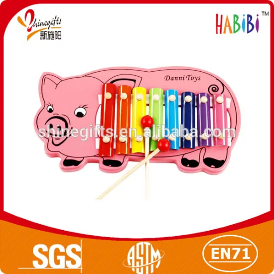 Lovely pigs wooden xylophone made in china