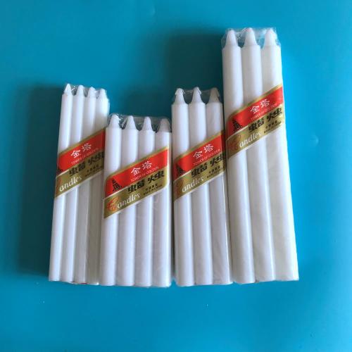 Murah Dripless Paraffin Wax Taper White Lilin