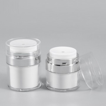 Videz pots de pompe sans air rond pour les soins de la peau - 20 ml, 30 ml, 50 ml