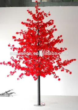 outdoor lighted cherry blossom trees