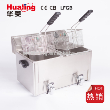 2015 hualing DEEP FRYER HDF8+8A/Double cylinder deep fryer/Best Deep Fryer/8L+8L deep fryer commercial use