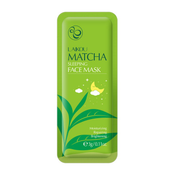 Tiefe Reinigung, Aufhellen und Ausgleich Matcha -Schlafmaske: Fabrik -Großhandel mit feuchtigkeitsspendenden Gesichtsmaske