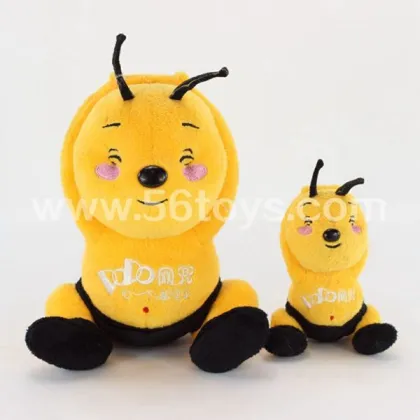 Custom stuffed little animal baby for kids short plush bee toy