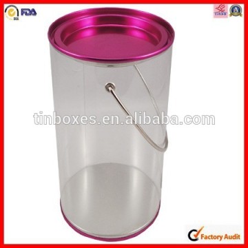 round custom clear plastic cake box packaging