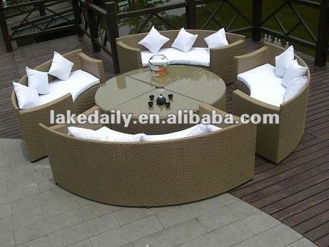 outdoor rattan furniture dining set/outdoor rattan furniture sofa set