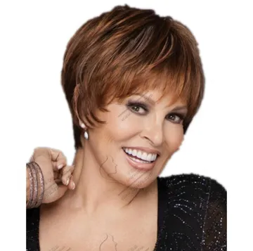 wholesale fluffy short brown color hair synthetic wigs natural straight and kinky wave synthetic hair wigs for women