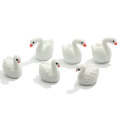 100Pcs/Lot 15*23MM Mini Swan Figurine Fairy Garden Ornaments Crafts Goose Model Miniature Animal Home Micro Landscape Ornament