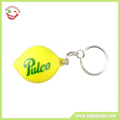 Manufacturer Supply Lemon Fruit Anti Stress Keychain