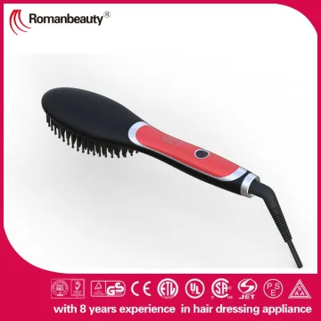 korea design electric hair straightening brush lcd display Hair Straightening comb iron hair straightener brush