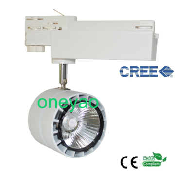 24W 2175lm spot beam track light CREE COB dimmable track light LED track light LED commercial track light