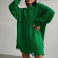 Women Oversized Turtleneck Sweater Dress