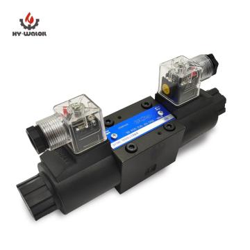 Válvula de control direccional solenoide hidráulico de DC24V 2 Pososición