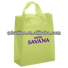 Clear Tinted Soft Loop Handle Poly Bag