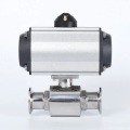 Clamp 3Way Double Acting Pneumatic Sanitary Ball Valve