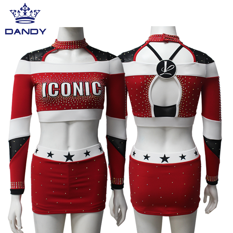 Red Crop Top Cheer UNIFORMS