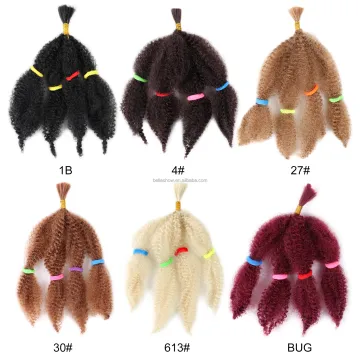 Marley Braids Curly Crochet Braiding Hair Afro Kinky Bulk Hair Synthetic Weaving Hair Extension Marley Braids