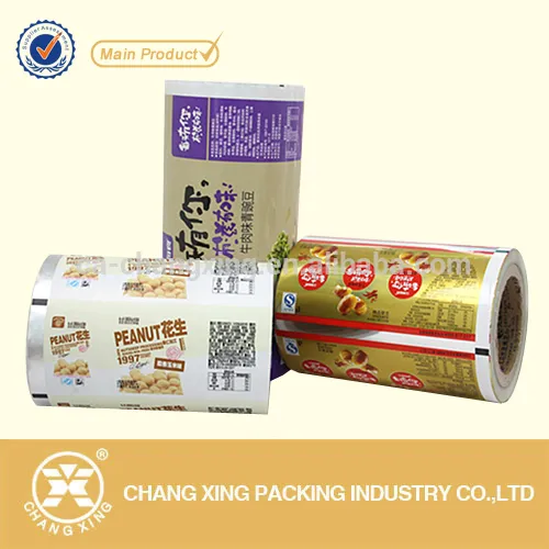 Multilayer printing food flexible packaging plastic roll film for packing peanut/snack/candy