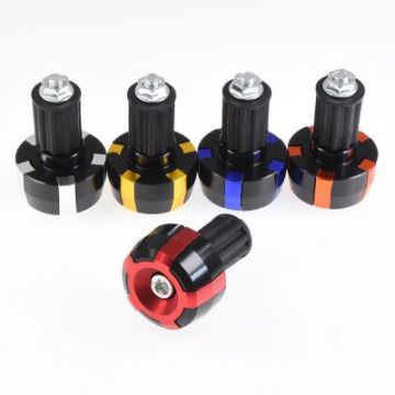 CNC Aluminum Motorcycle Handlebar Grips and End Plugs for 22mm Bars