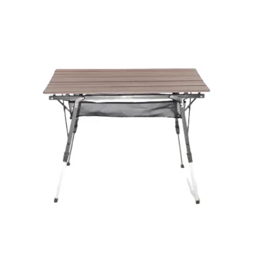 Adjustable Folding Wood Table for Outdoor Camping Activities