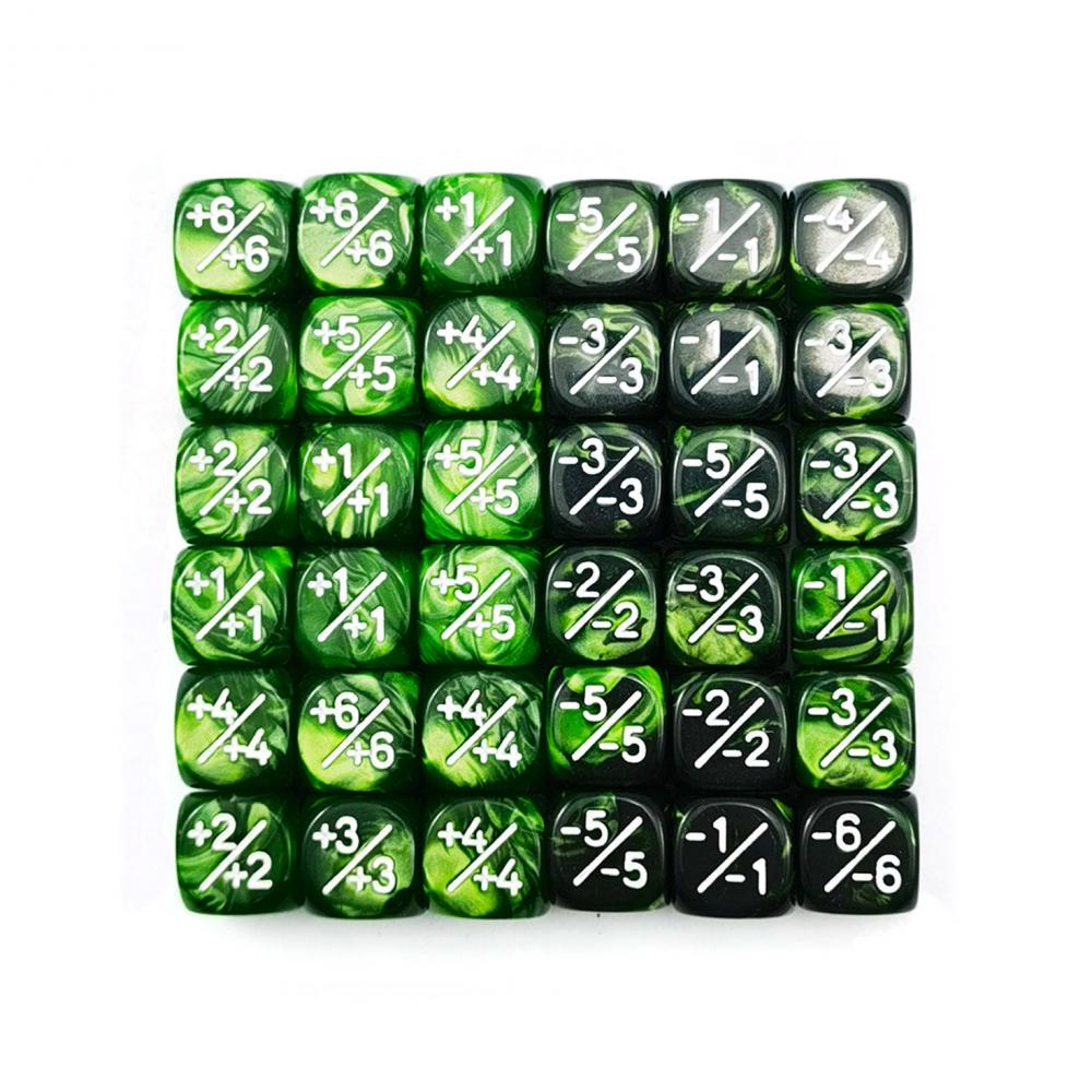 36pcs 12mm Positive And Negative Dice Counters Set 2