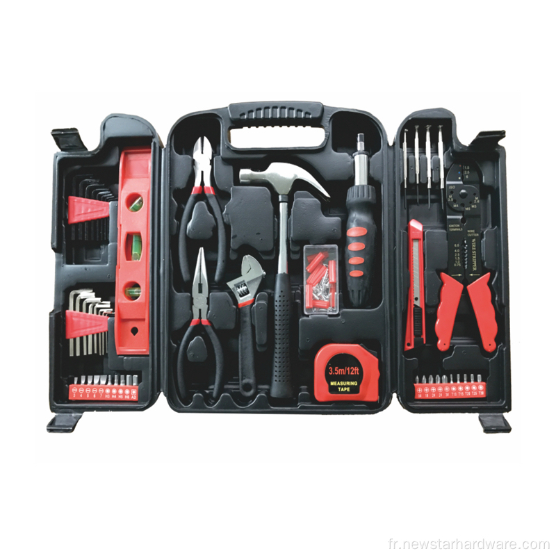 89pcs outils à main Définir la trousse d'outils ménagers