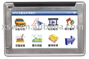 4.3" gps navigator with bluetooth,FM and support AV-IN