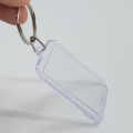 Quadratischer klarer Acrylplastikfotorahmen-Halter Keychain