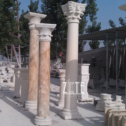 Fine Workmanship marble roman pillars