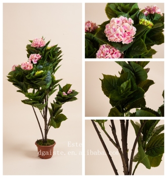 Artificial greenery plant , colorful Hydrangea flower bonsai on sale in china