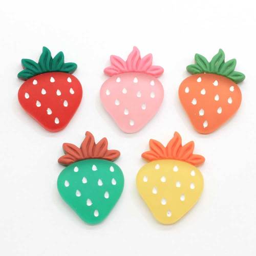 Wholesale Mini perline di frutta a forma di fragola all&#39;ingrosso Slime per bambini Decorazioni per giocattoli fai-da-te Accessori per capelli per ragazze Charms