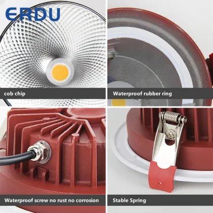 IP65 Waterproof LED Spotlight - 12W Die-cast Aluminum No Flicker