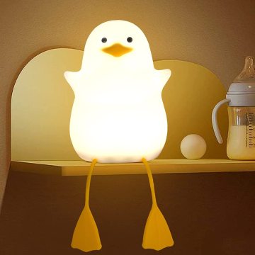 2023 Lampu LED Silicone Duck yang indah: Cahaya Malam Sentuhan yang Boleh Diasingkan untuk Bilik Kanak -kanak