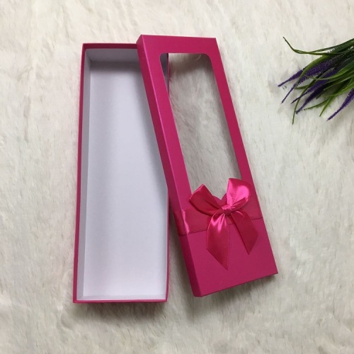 Gift Box Flowers Decor with Window Wedding Packaging