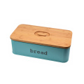 Stainless Steel Bread Box with Bamboo Cutting Board