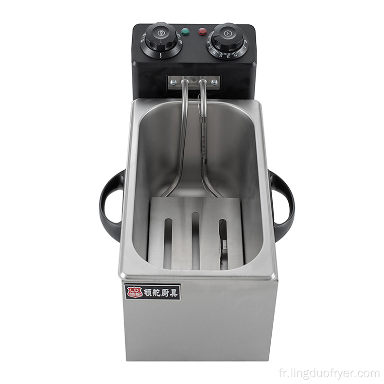 Fryer profondément électrique compact avec minuterie
