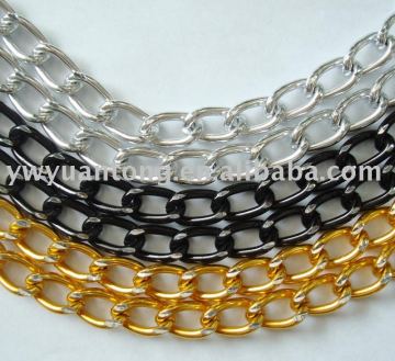 2.2mm thickness diamond cutted decoration chain 14.9*9.0mm