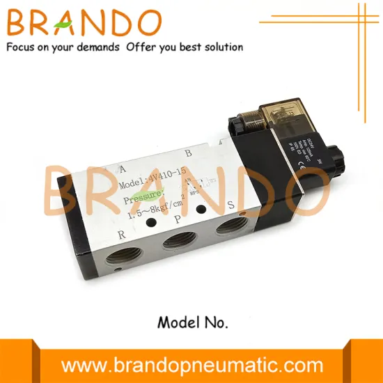 4V410-15 1/2'' DIN Connector Single Solenoid Pneumatic Valve
