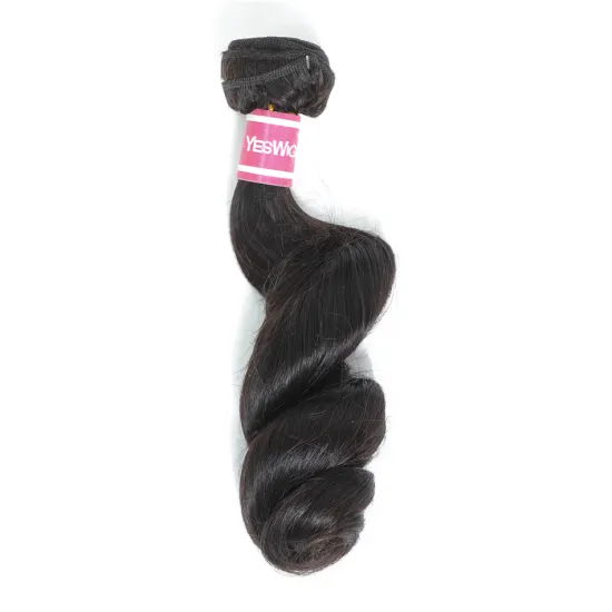 Yeswigs Loose Wave Human Hair Weave Bundles Factory Price Peruvian Young Girl Virgin Cuticle Aligned Spring Curls Extension Hair