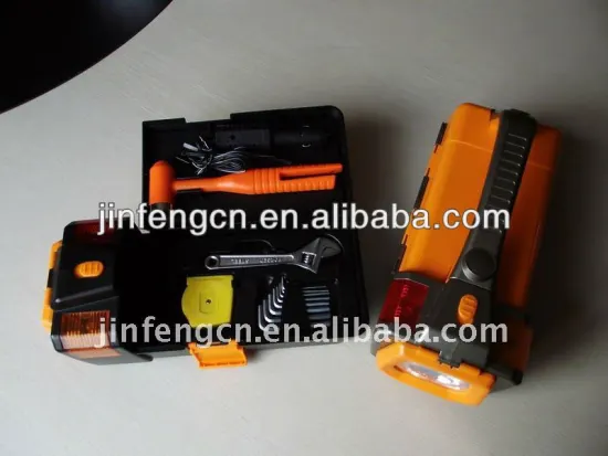 14 pcs handle tool set with flaashlight