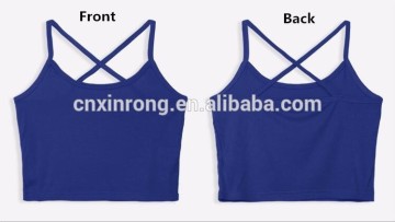 Sexy promotional back X-croseed ladies vest