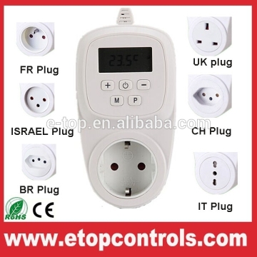 Digital plug in thermostat for far infrared heater