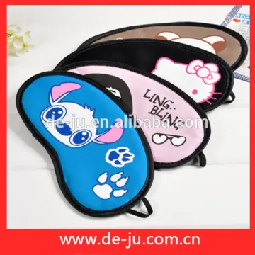Promotion Blue Cotton Printing Funny Eye Mask Cute Satin Sleep Eye Mask