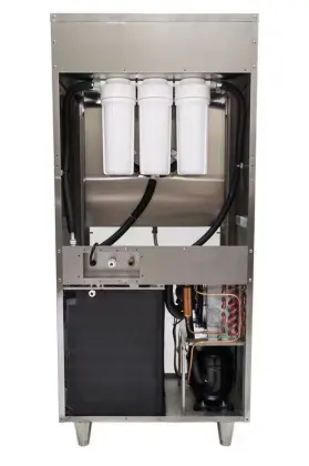Stainless Steel Commercial Water Cooler with Freestanding Three Taps