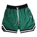 Shorts de basquete masculino com bolsos com zíper