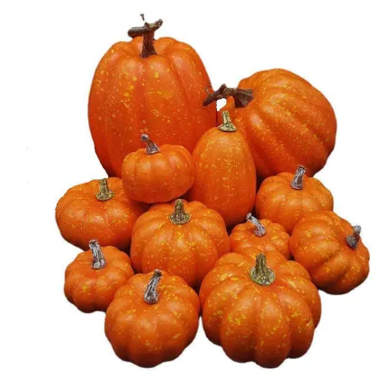 Mini Artificial Pumpkins for Fall and Thanksgiving Decorations