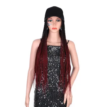 Aisi Hair Heat Resistant Synthetic Baseball Hat With Crochet Twist Braiding Hair Extension For Black Women Synthetic Hair Wigs