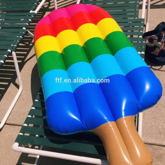 colored ice cream inflatable floating row,ice cream air mattress,ice cream floating mat