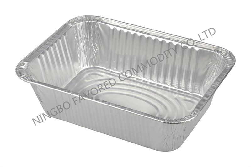 Aluminum foil container 5LB Oblong pan-rim