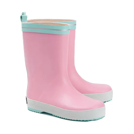Cute Pink Custom Waterproof Anti-Slip Baby Rain Boots for Girls