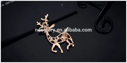 Neoglory Austrian Crystal Rose Gold Plated Cute Design Indian Brooch Jewelry Accessories
